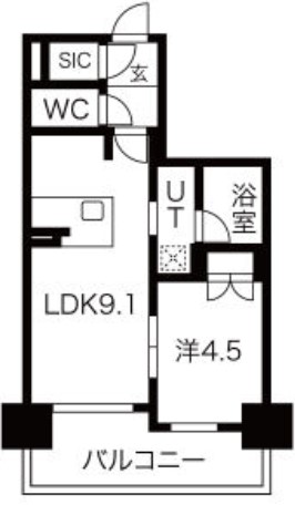 SK RESIDENCES SHINSAIBASHI 間取り