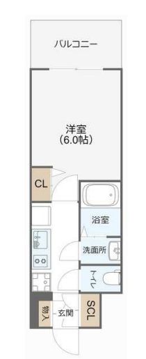 ｇｍ難波ウエストＤ．Ｃ．　間取り