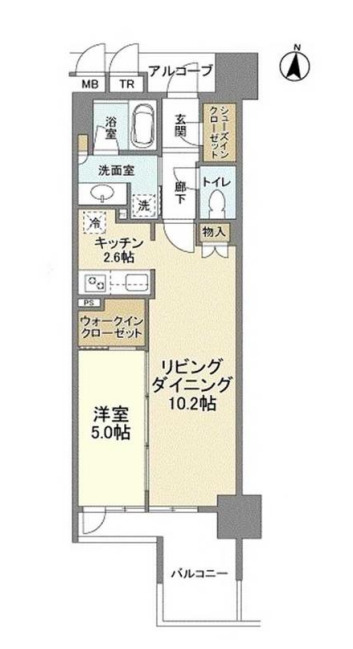 ブランズ北堀江プレイス　間取り