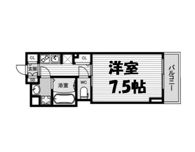 S-RESIDENCE谷町五丁目 間取り