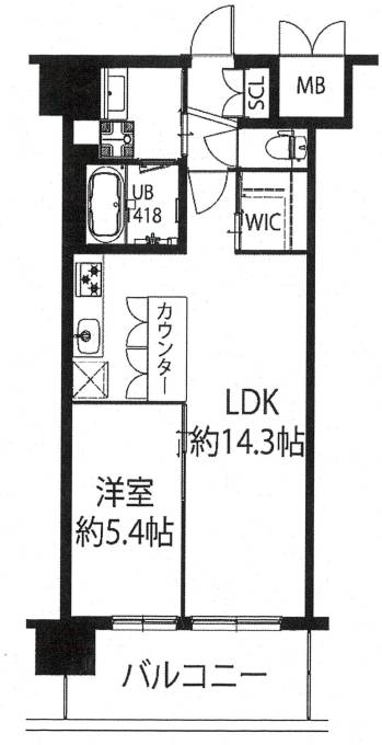 スプランディッド難波元町 間取り図