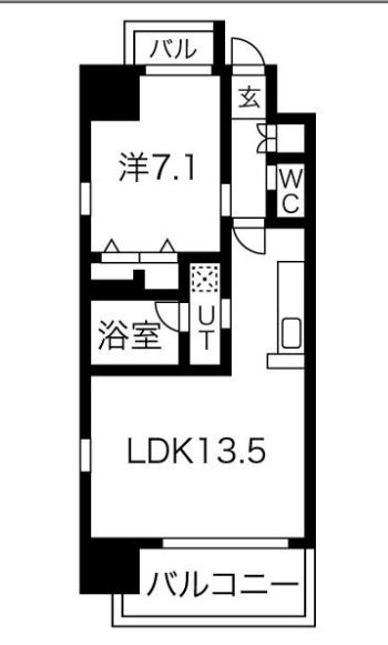 スプランディッド難波元町 間取り図