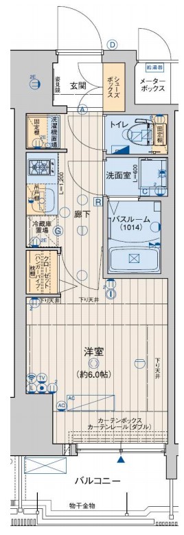 レオンコンフォート難波クレア 間取り