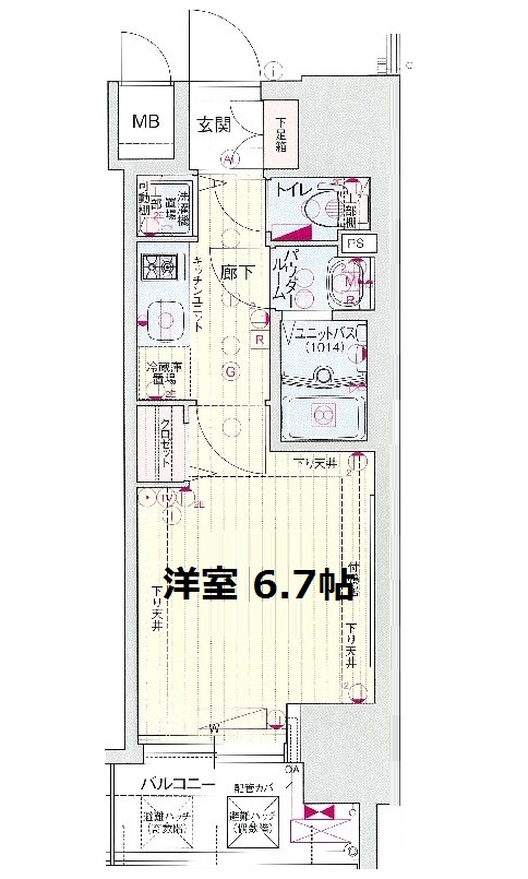 プレサンス谷町リーベ 　間取り