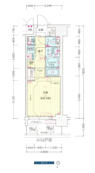 プレサンス西中島南方セレスト　間取り