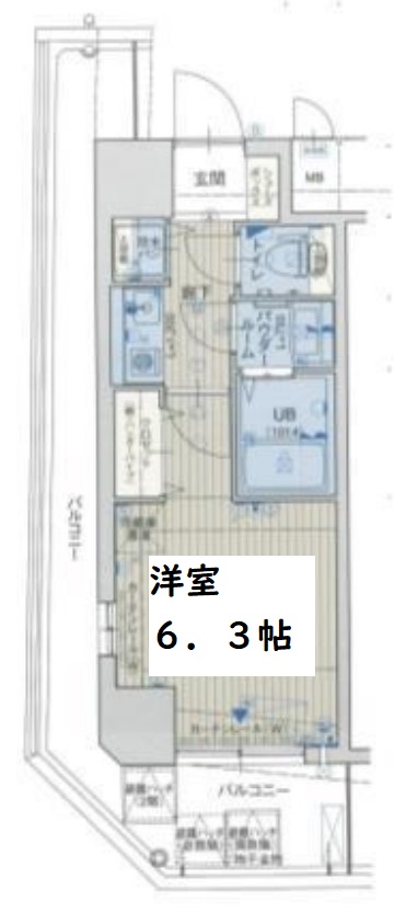 エイペックス心斎橋東 　間取り