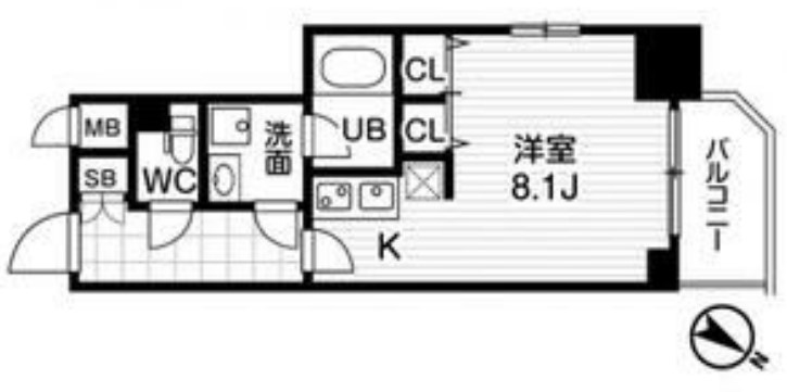 アーデン京町堀ウエスト 間取り