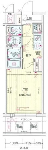 プレサンス梅田北オール 間取り図