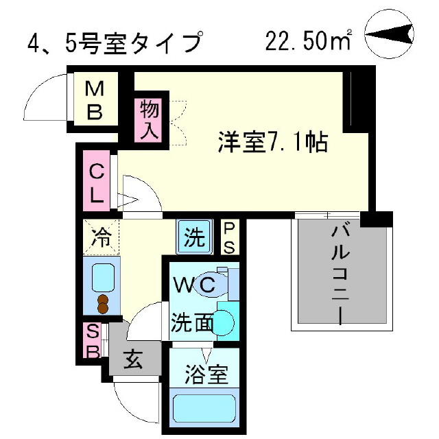 アドバンス心斎橋ラシュレ 間取り