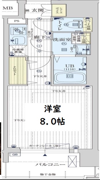 ワールドアイ難波南PORTA 間取り