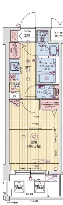 レオンヴァリエ大阪ベイシティ 間取り図