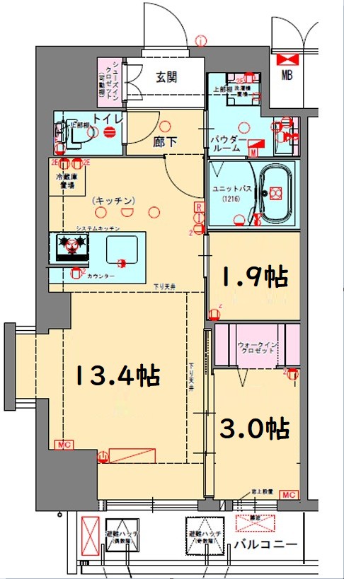 プレサンスNEO九条ディアシス 間取り