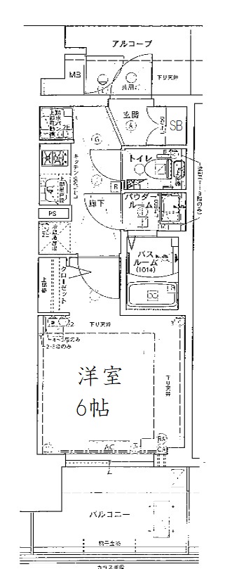エステムプラザ福島ジェネル 間取り図