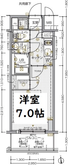 エスリード難波 THE FIRST 間取り