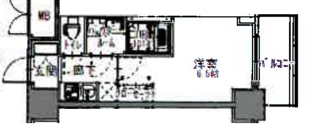 S-RESIDENCE阿波座WEST  間取り