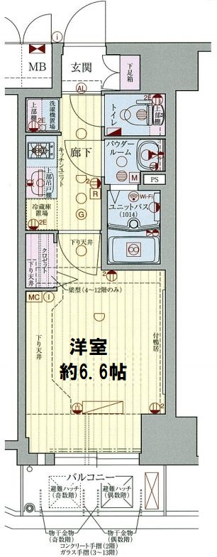 プレサンス梅田Ⅱ 間取り