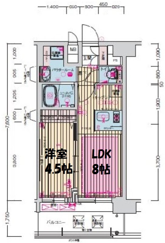 プレサンス京町堀ノース 間取り