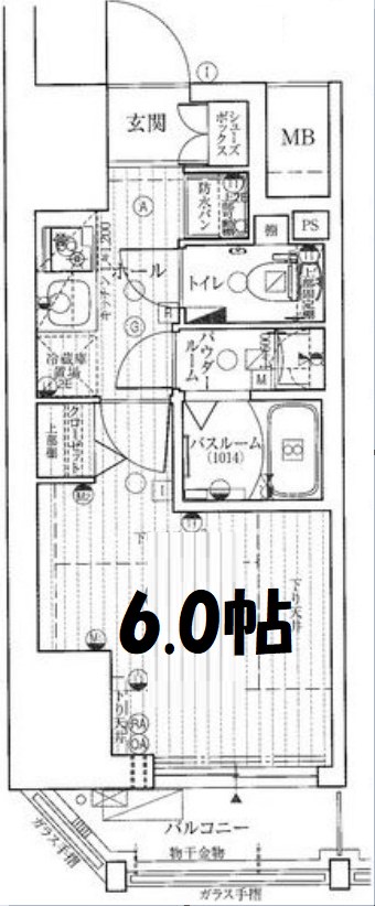 エステムコート心斎橋central 間取り ※反転