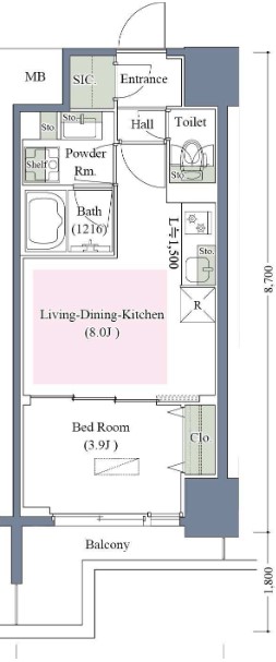 クロスレジデンス阿波座(旧アーバネックス阿波座駅前) 間取り