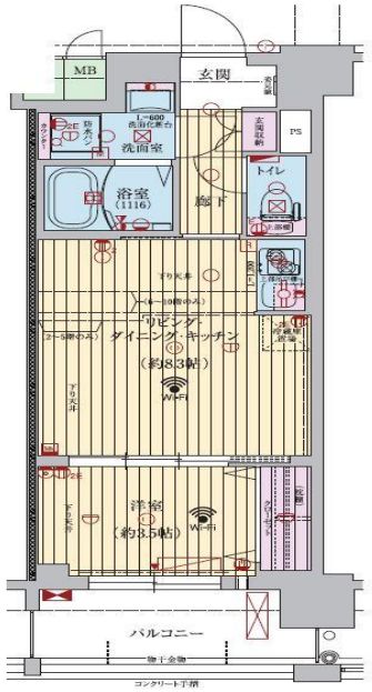 ファーストフィオーレ玉造グレイス 間取り図