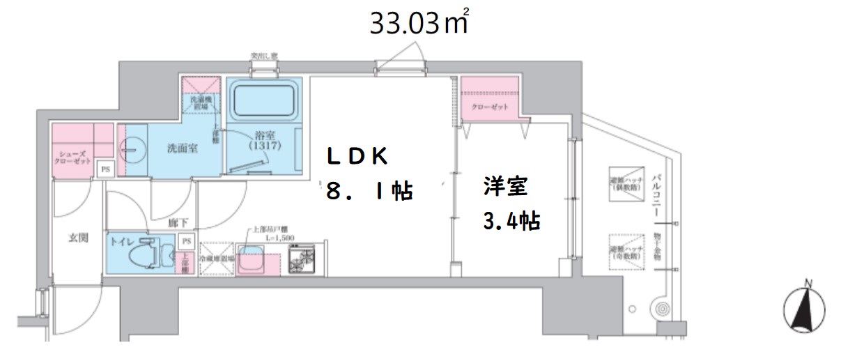 シーズンフラッツ阿波座 間取り