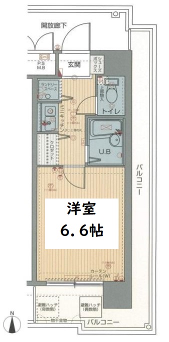 エスティライフ難波 間取り