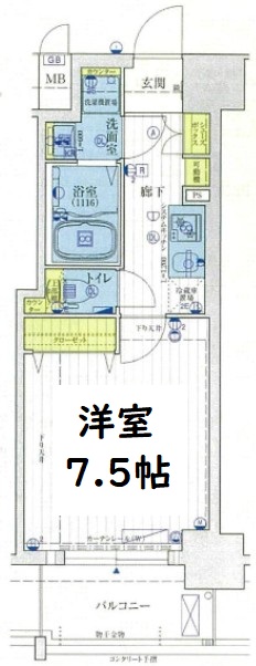 ワールドアイ難波南ミラージュ 間取り