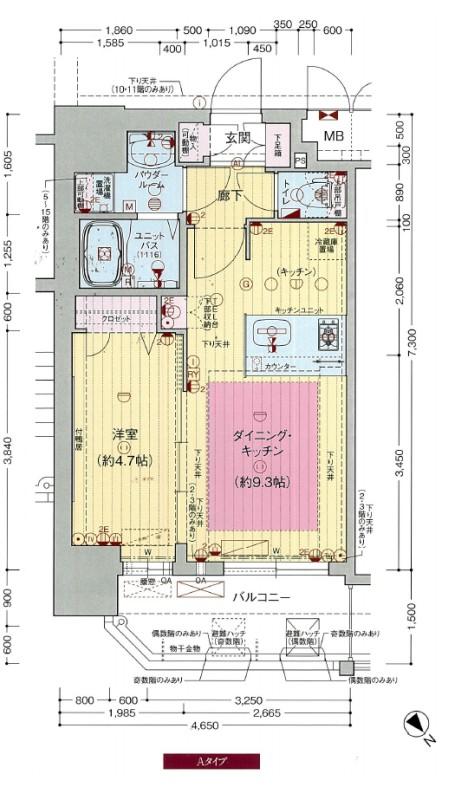 プレサンス野田阪神駅前ザ・プレミアム 間取り