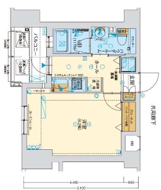 ファーストフィオーレ阿波座アクア 間取り図