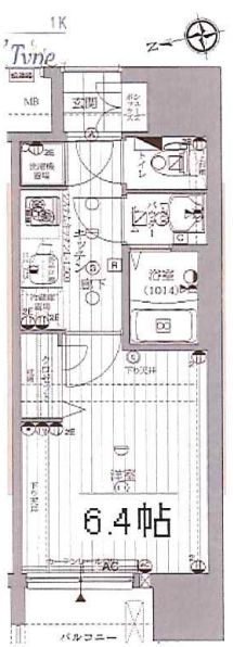 レジュールアッシュ大阪城北 間取り図