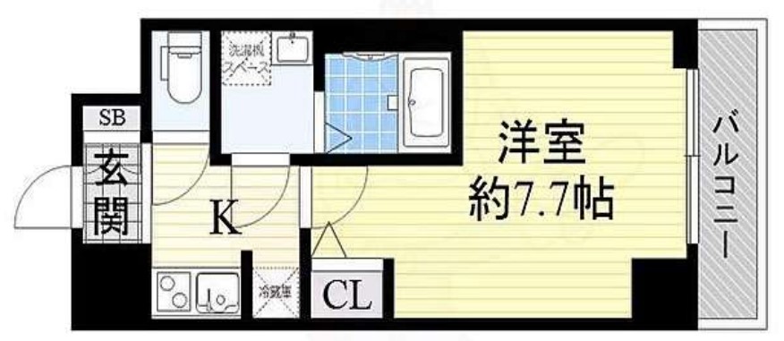 S-RESIDENCE難波EAST 間取り