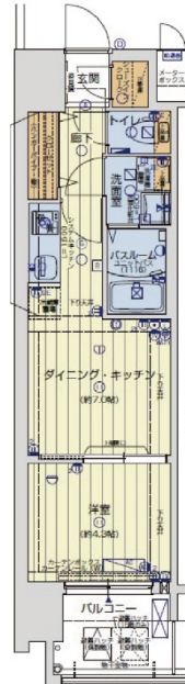 レオンコンフォート九条ガレリア 間取り