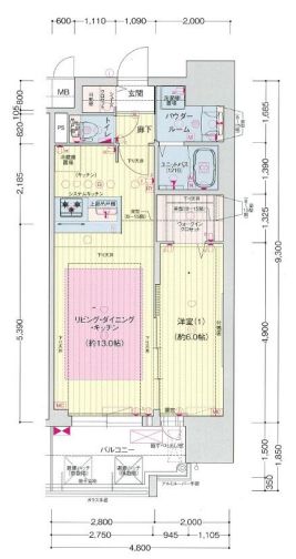 プレサンス新町ウィズ ジョイ 間取り