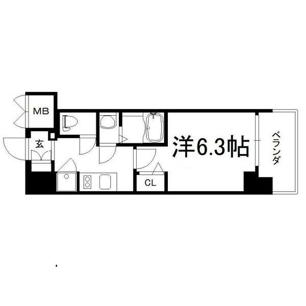 ファーストフィオーレ難波南パークサイド　間取り