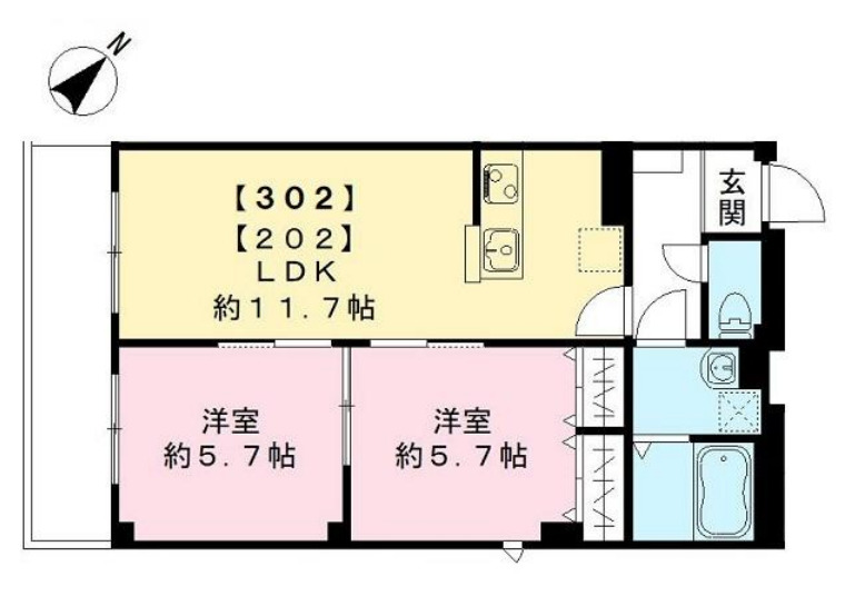 フルール桃谷　間取り