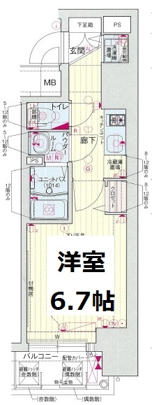 プレサンス松屋町駅前　間取り