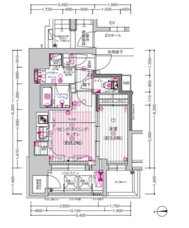 プレサンス　ロジェ　天王寺真田山公園　間取り