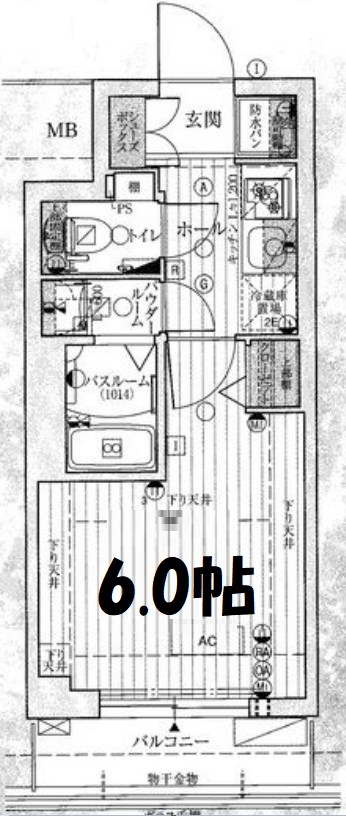 エステムコート心斎橋central　間取り