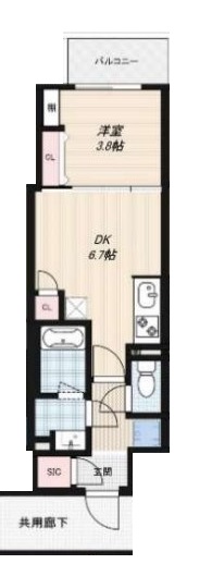 Dimora靭公園　間取り