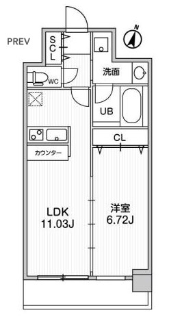 LaDouceur天満　間取り