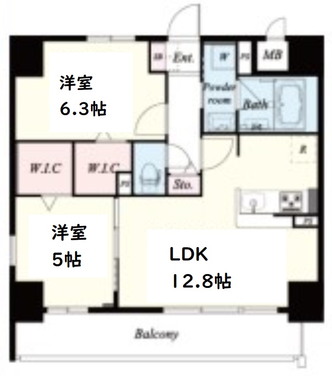 ハナミズキ福島　間取り