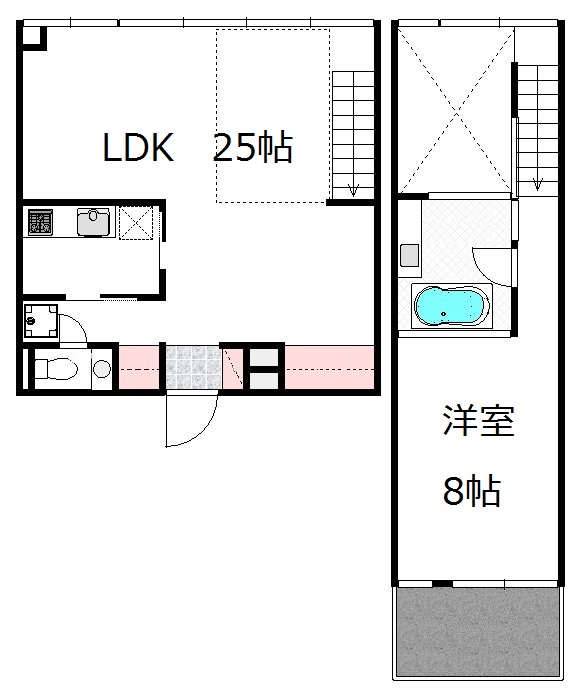 是空難波西　間取り