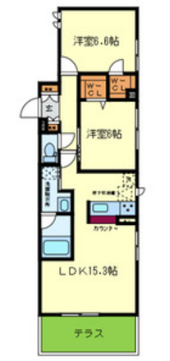 メゾン帝塚山　間取り