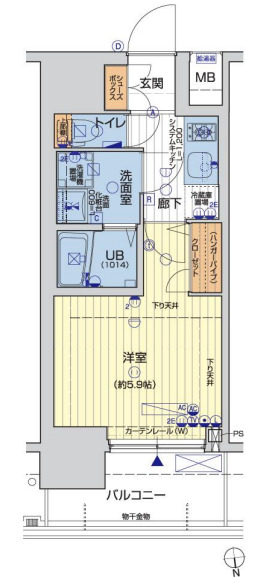 レオンコンフォート難波ブラン　間取り