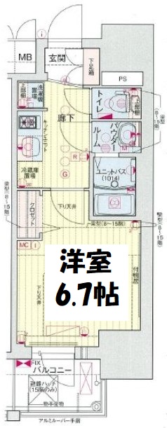 プレサンス新町ウィズ　ジョイ　間取り