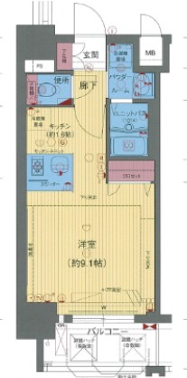 プレサンス新大阪クレスタ　間取り