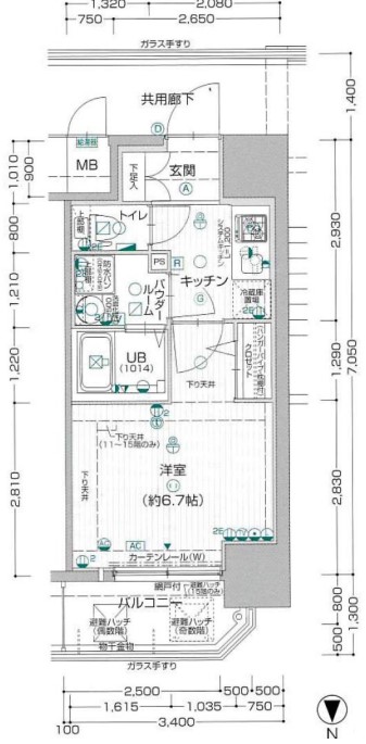 エスプレイス大阪城SOUTH　間取り