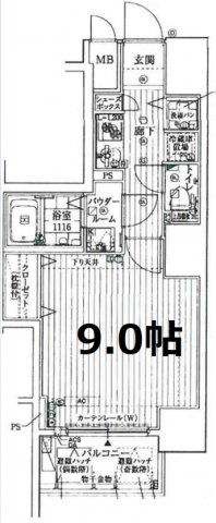 アドバンス心斎橋グランガーデン　間取り