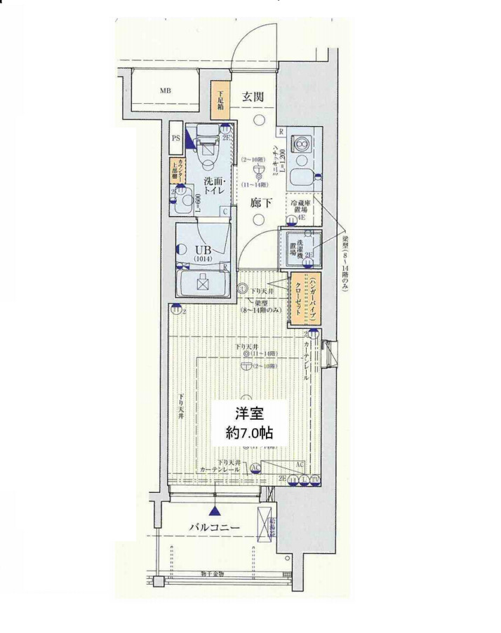 レオンコンフォート谷町六丁目　間取り