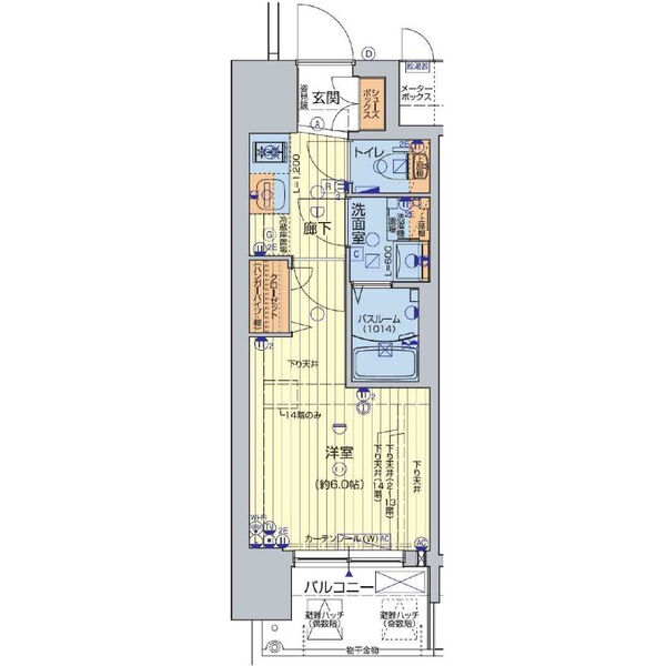 レオンコンフォート難波西Ⅲ　間取り